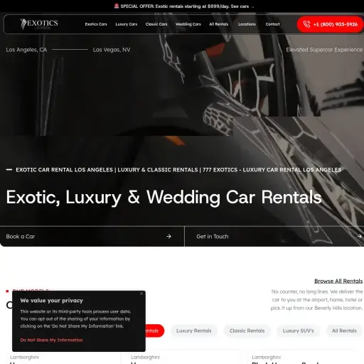 777 Exotics - Luxury Car Rental