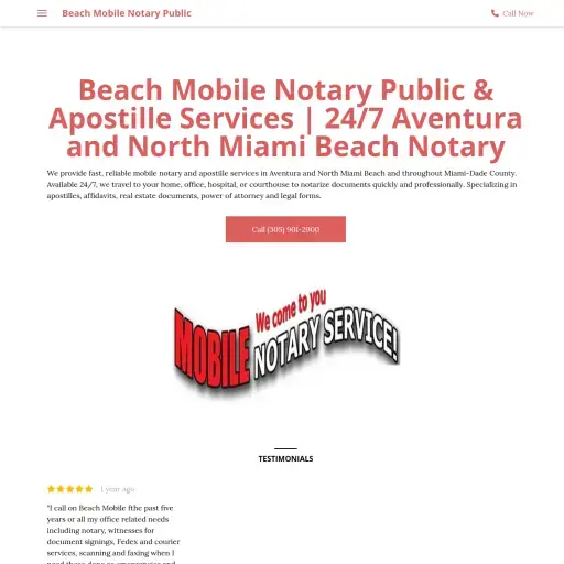 Beach Mobile Notary Public