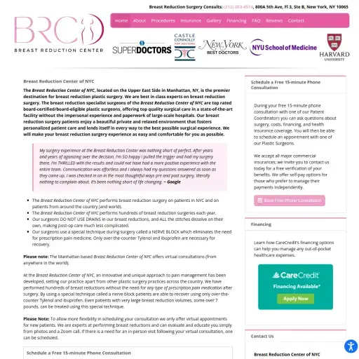 Breast Reduction Center of NYC