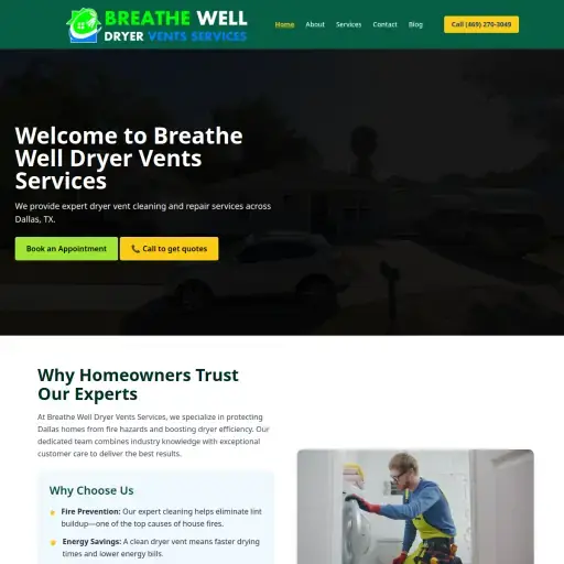 Breathe Well Dryer Vents Services