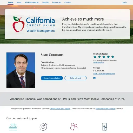 California Credit Union Wealth Management at Ameriprise Financial Services, LLC: Sean Coumans