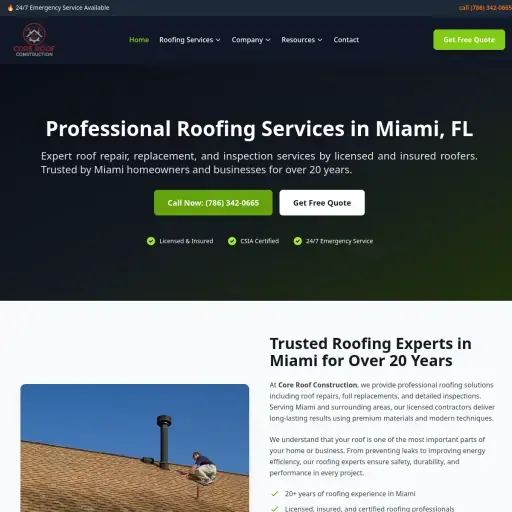 Core Roof Construction