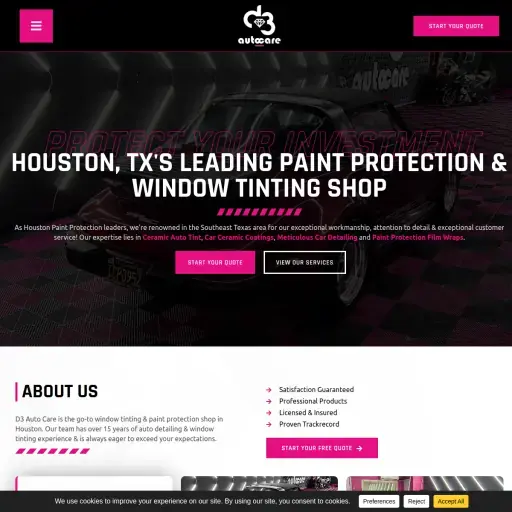 D3 Auto Care - Window Tint , Ceramic Coating & Paint Protection Film