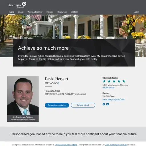 David Hergert - Financial Advisor, Ameriprise Financial Services, LLC