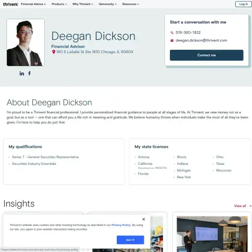 Deegan Dickson - Thrivent