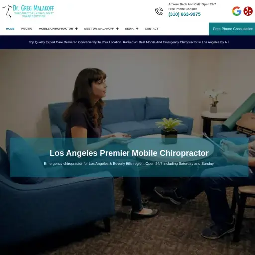 Emergency Mobile Chiropractor - Dr. Greg Malakoff