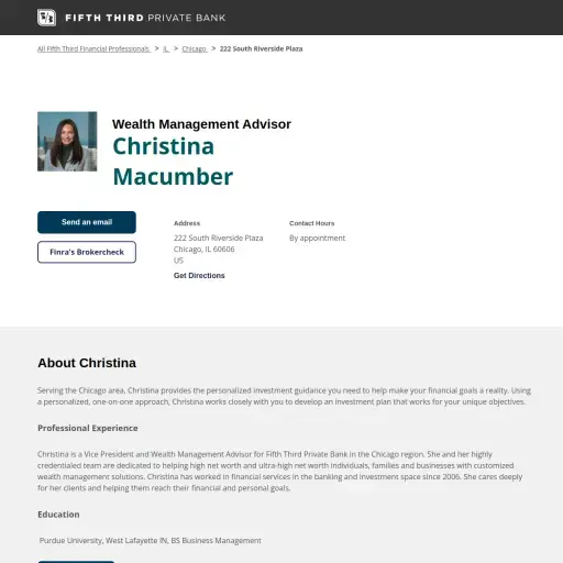 Fifth Third Private Bank - Christina Macumber