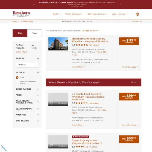 Hawthorn Extended Stay by Wyndham Kingwood/Houston