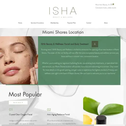 ISHA Beauty & Wellness Miami - Facials & Body Treatments