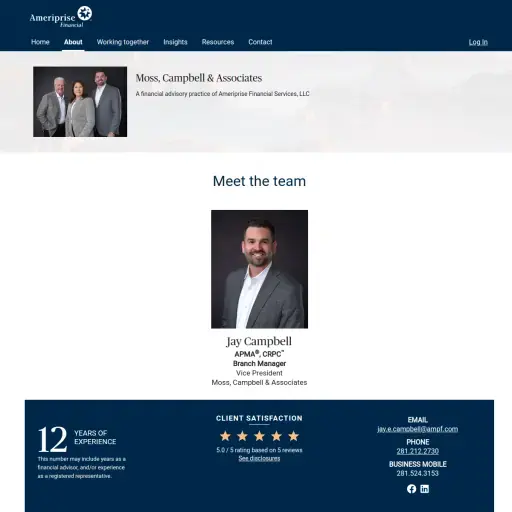 Jay Campbell - Branch Manager, Ameriprise Financial Services, LLC