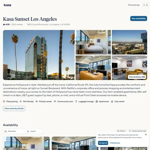 Kasa Sunset Los Angeles