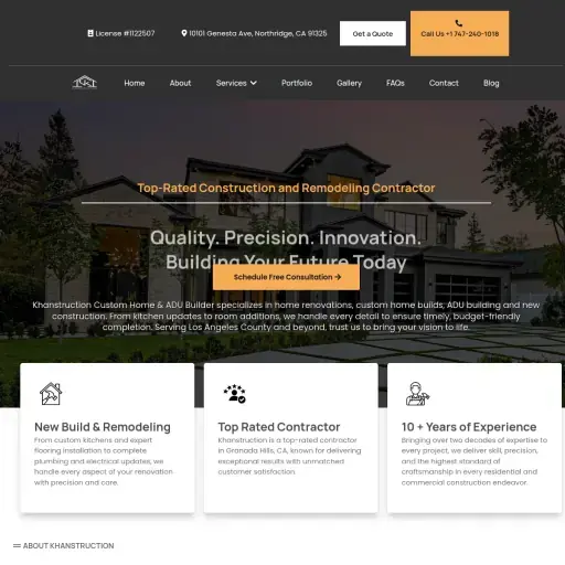 Khanstruction Custom Home & ADU Builder