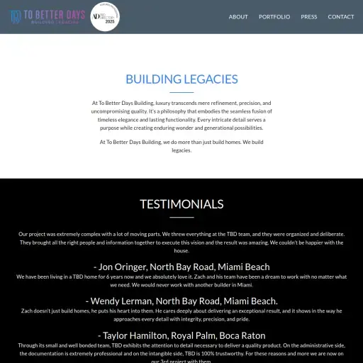 Luxury Homebuilder: To Better Days Building
