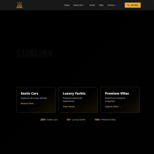 Luxx Miami Exotic Car Rentals