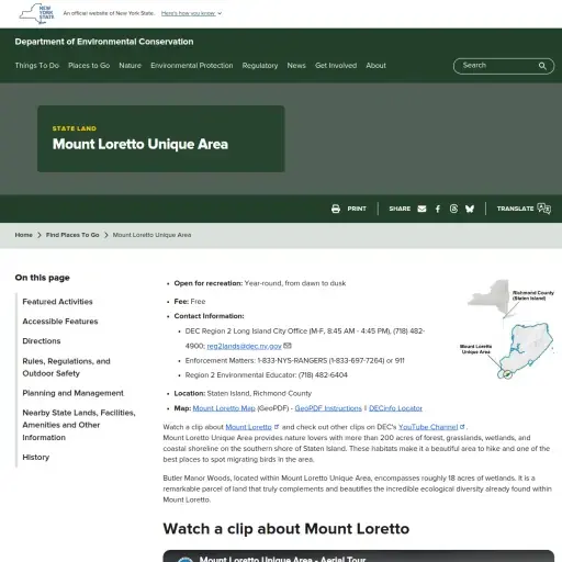 Mount Loretto Unique Area