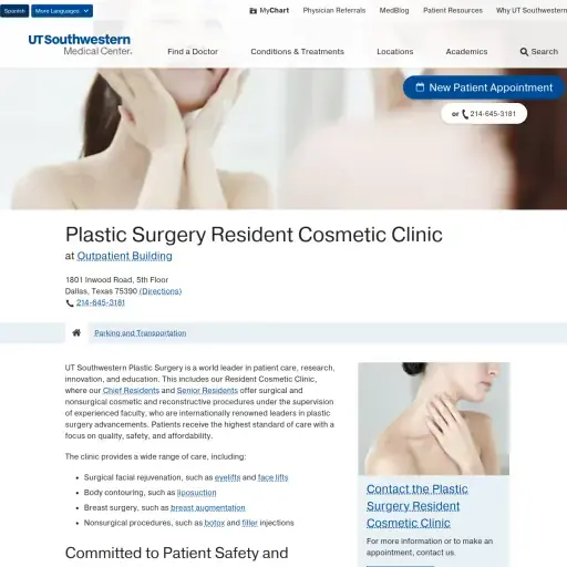 Plastic Surgery Resident Cosmetic Clinic - UT Southwestern