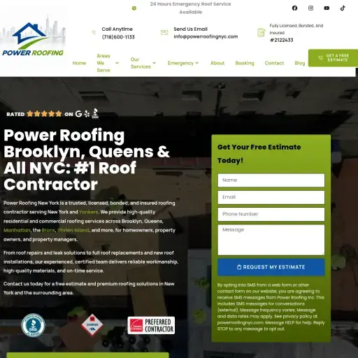 Power Roofing Contractors Queens