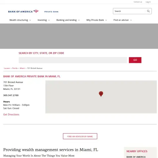 Private Bank, Bank of America