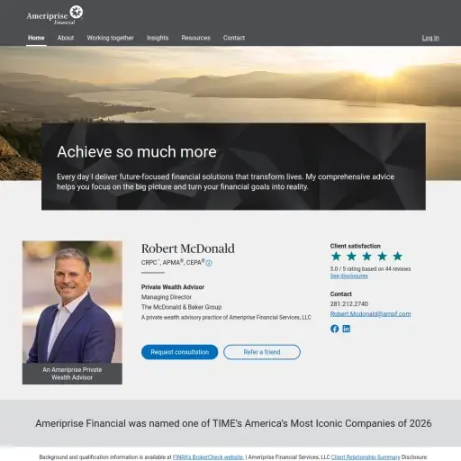 Robert McDonald - Private Wealth Advisor, Ameriprise Financial Services, LLC