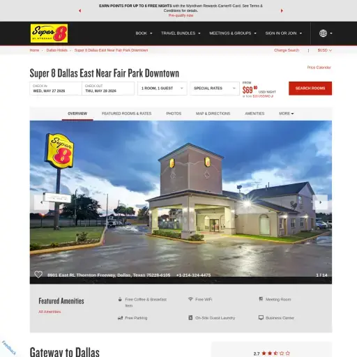 Super 8 by Wyndham Dallas East Near Fair Park/Downtown