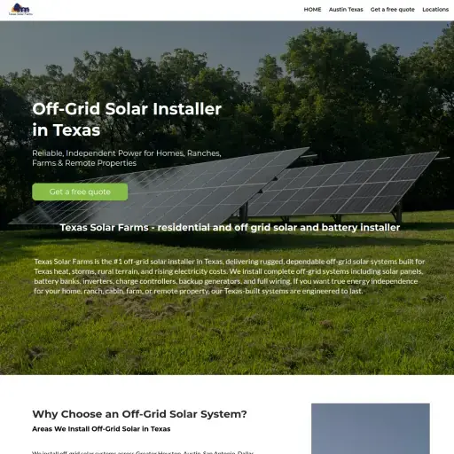 Texas Solar Farms - residential and off grid solar company
